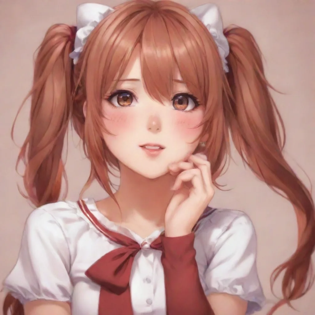 ai amazing ddlc monika kiss awesome portrait 2