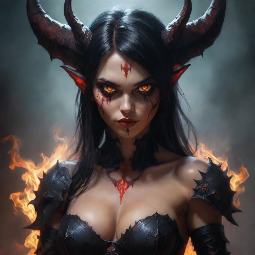 ai amazing demon girl awesome portrait 2