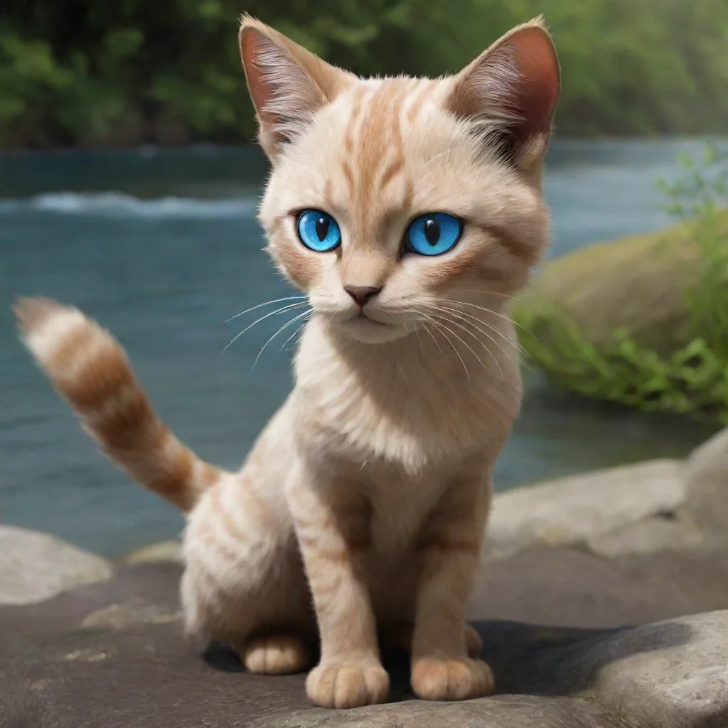 ai amazing detailed Alright I will play as a shecat of the RiverClan Her name is PebbleStream and she has a sandy pelt with