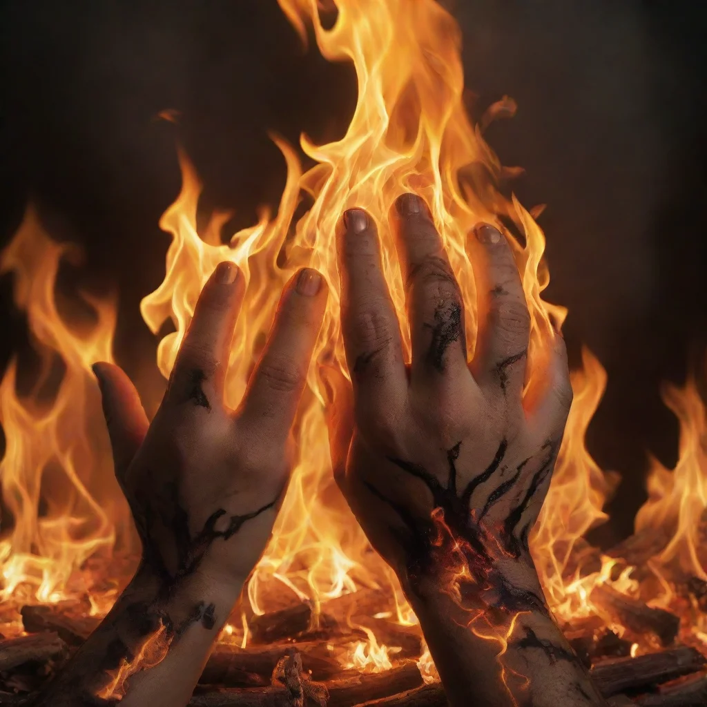 ai amazing detailed As the fire burned my hands I attempted to look around the room You focus your mind attempting to use y