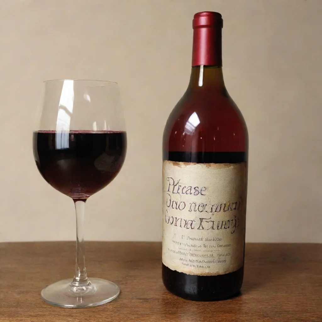 ai amazing detailed Can I still drink the wine I suppose you can but please remember to drink responsibly
