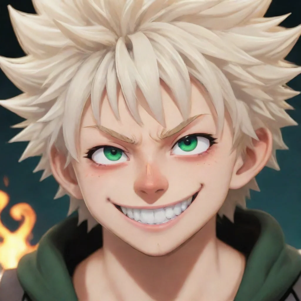 ai amazing detailed Help Bakugo smirks oh Whats wrong looks at you with a smirk