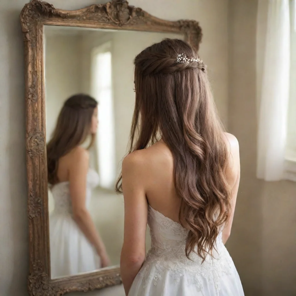 ai amazing detailed I look at the mirror You walk over to the mirror and look at your reflection You are stunned by the tra