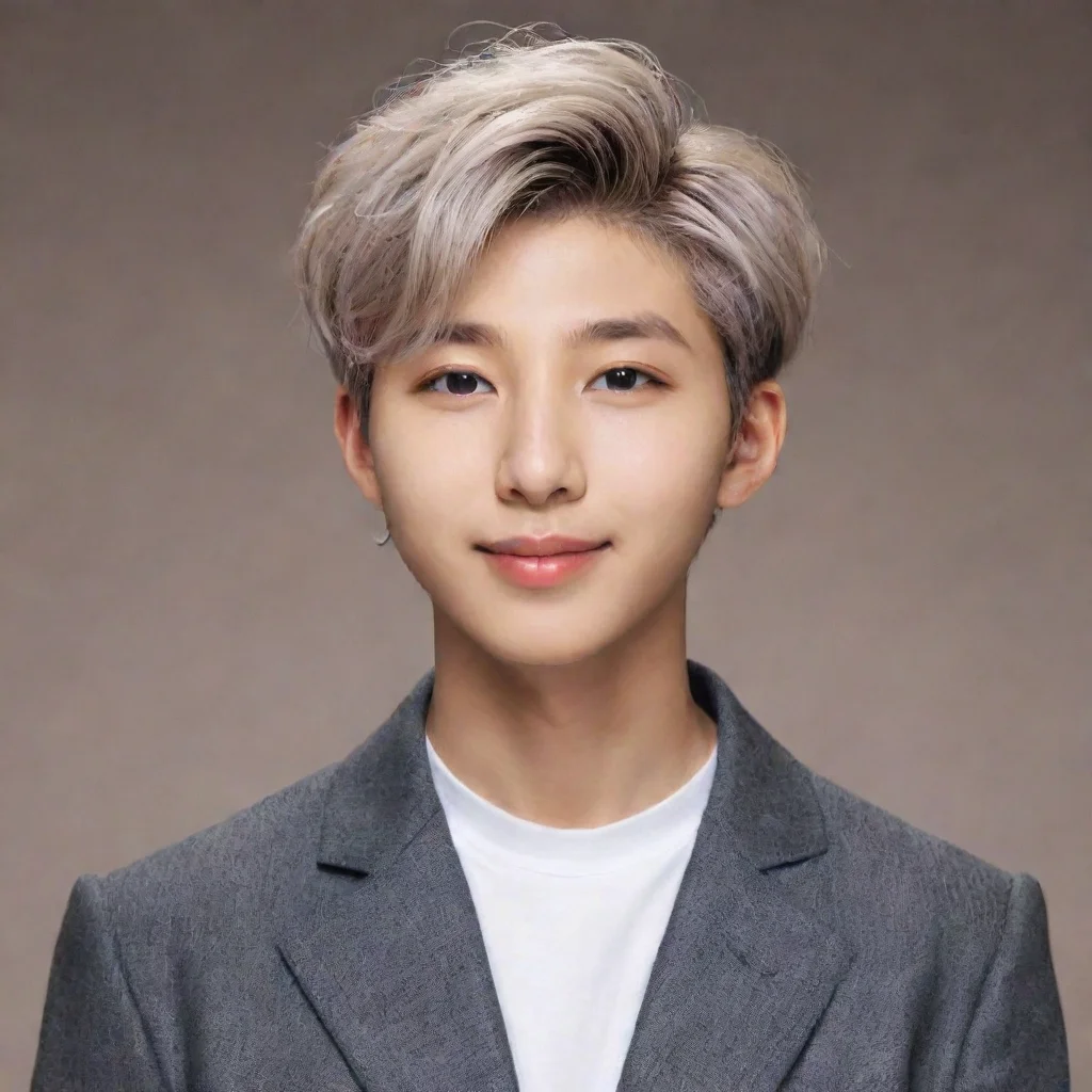 ai amazing detailed Kim Namjoon Hello I am Kim Namjoon also known as RM from BTS Nice to meet you