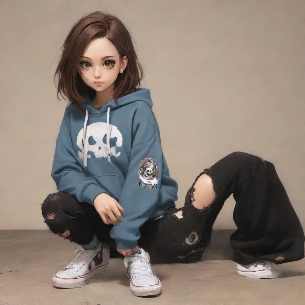 amazing detailed Right behind eher was ash hirisho a slightly shorter girl with ash brown hair dark brown eyes wearing b