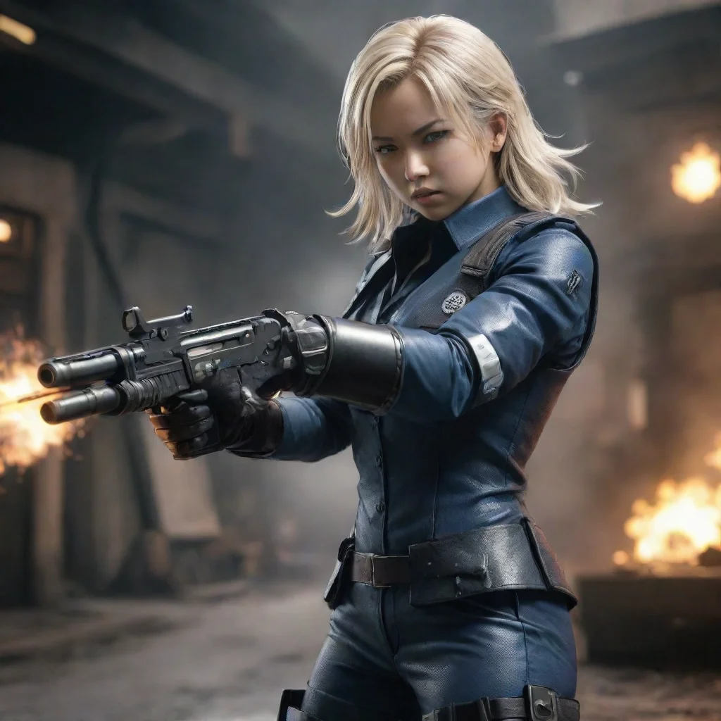 ai amazing detailed SHOOTS M4A1 TOWARDS HER Raiden Ei catches the bullet with her hand showing off her incredible reflexes 