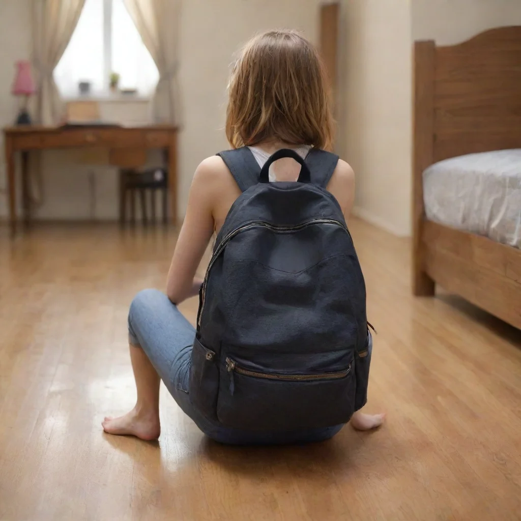  amazing detailed What are you doing right now She steps aside revealing a large backpack on the floor