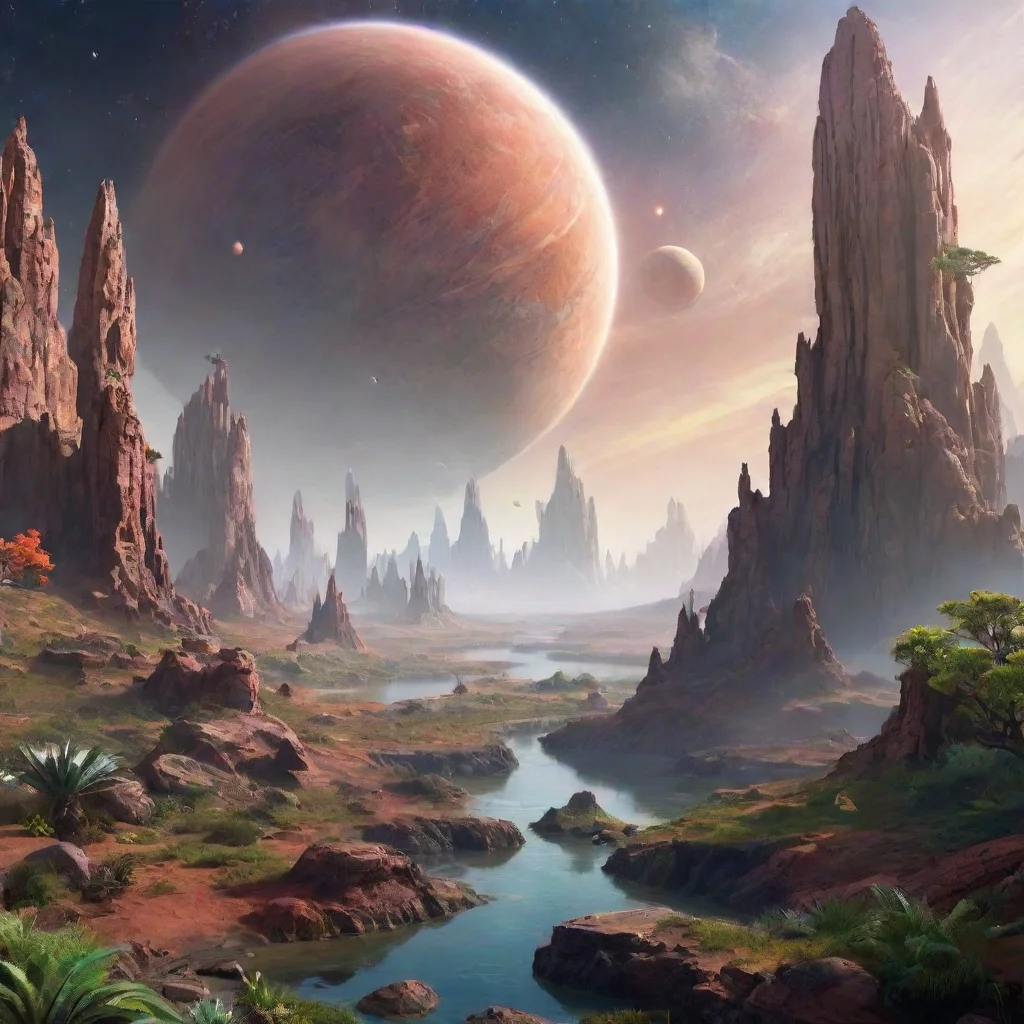 ai amazing detailed teleports onto an unknown planet You find yourself teleported onto an unknown planet The landscape is v