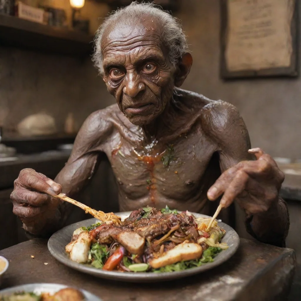 ai amazing detailed yes let me feed you and dissolve into your waste Alright traveler I will fulfill your request But first