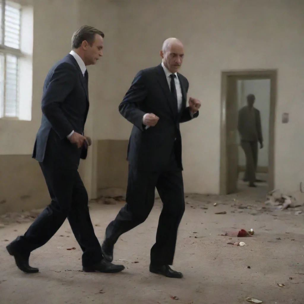 ai amazing detailedthe criminals walks one criminal stays behind and the criminal goes to kick taymay taymay stabs the murd