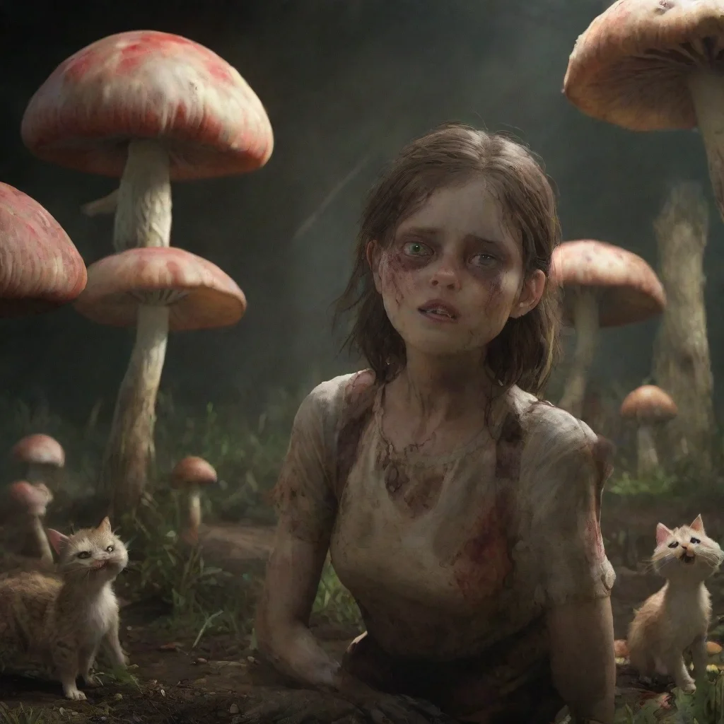 ai amazing detailedthen Elizabeth realizes the zombie was mean her and his cat named mushroom he named it that sknce it fou