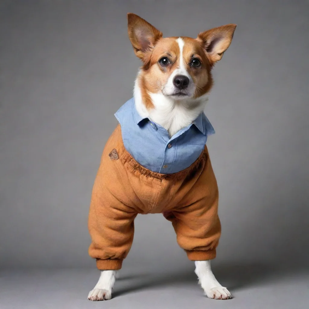 ai amazing dog with pants awesome portrait 2