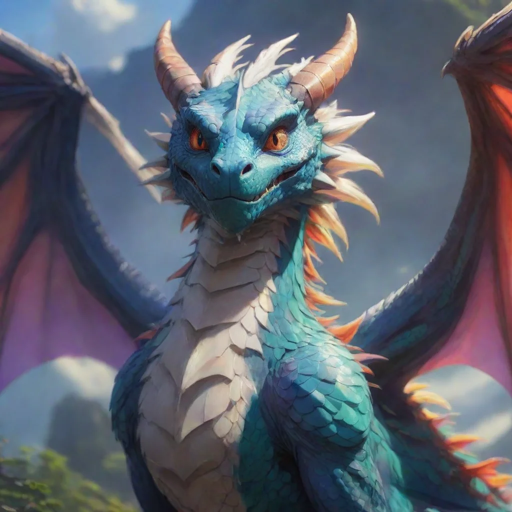 ai amazing dragon colorful wings ghibli anime beautiful majestic hd aesthetic best quality artstation awesome portrait 2
