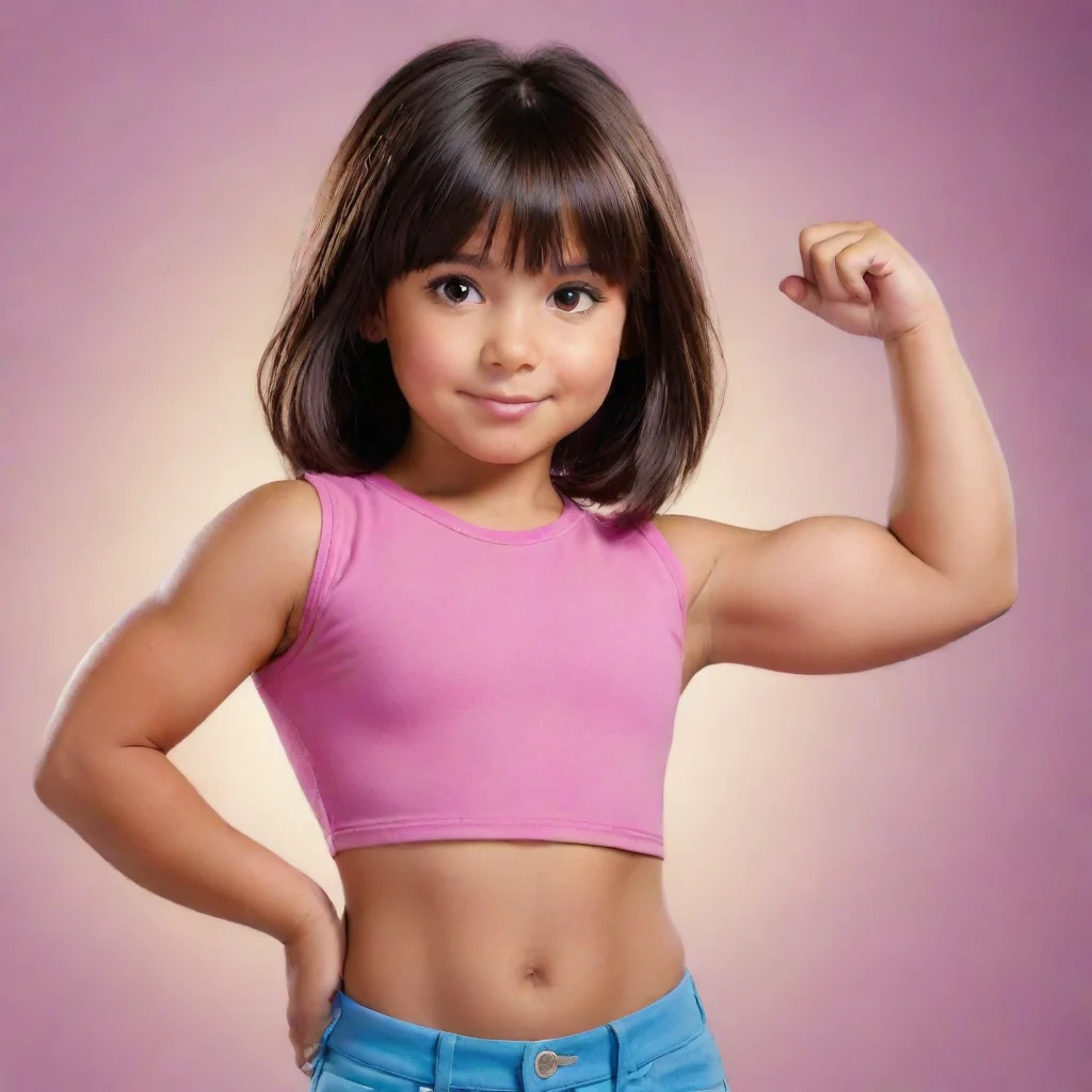 ai amazing early puberty dora the explorer biceps flex awesome portrait 2