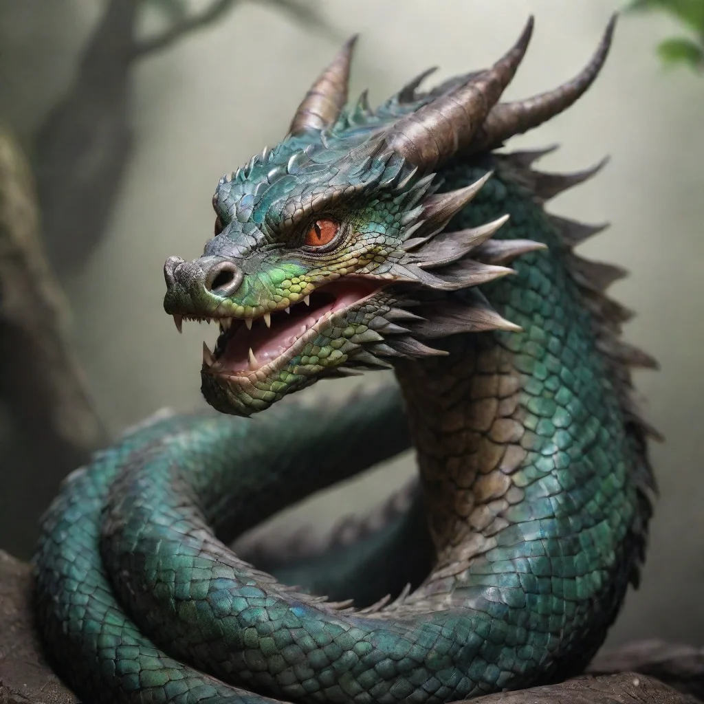 amazing eastern dragon coiled up awesome portrait 2