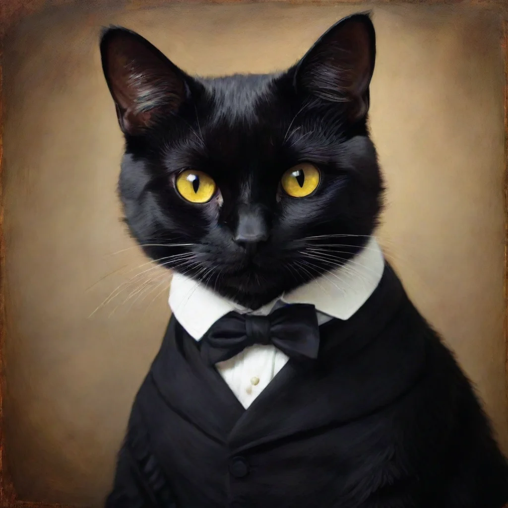 amazing edgar allan poe as a cat awesome portrait 2