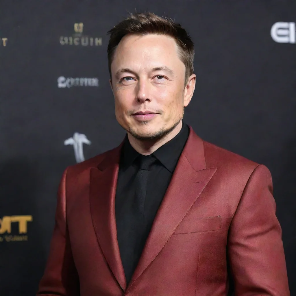 ai amazing elon musk suit red carpet but also as a goat human and goat character elon awesome portrait 2