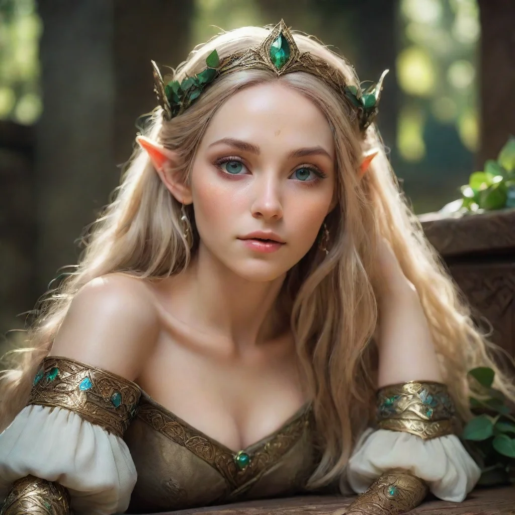 ai amazing elven princess lays on altar awesome portrait 2