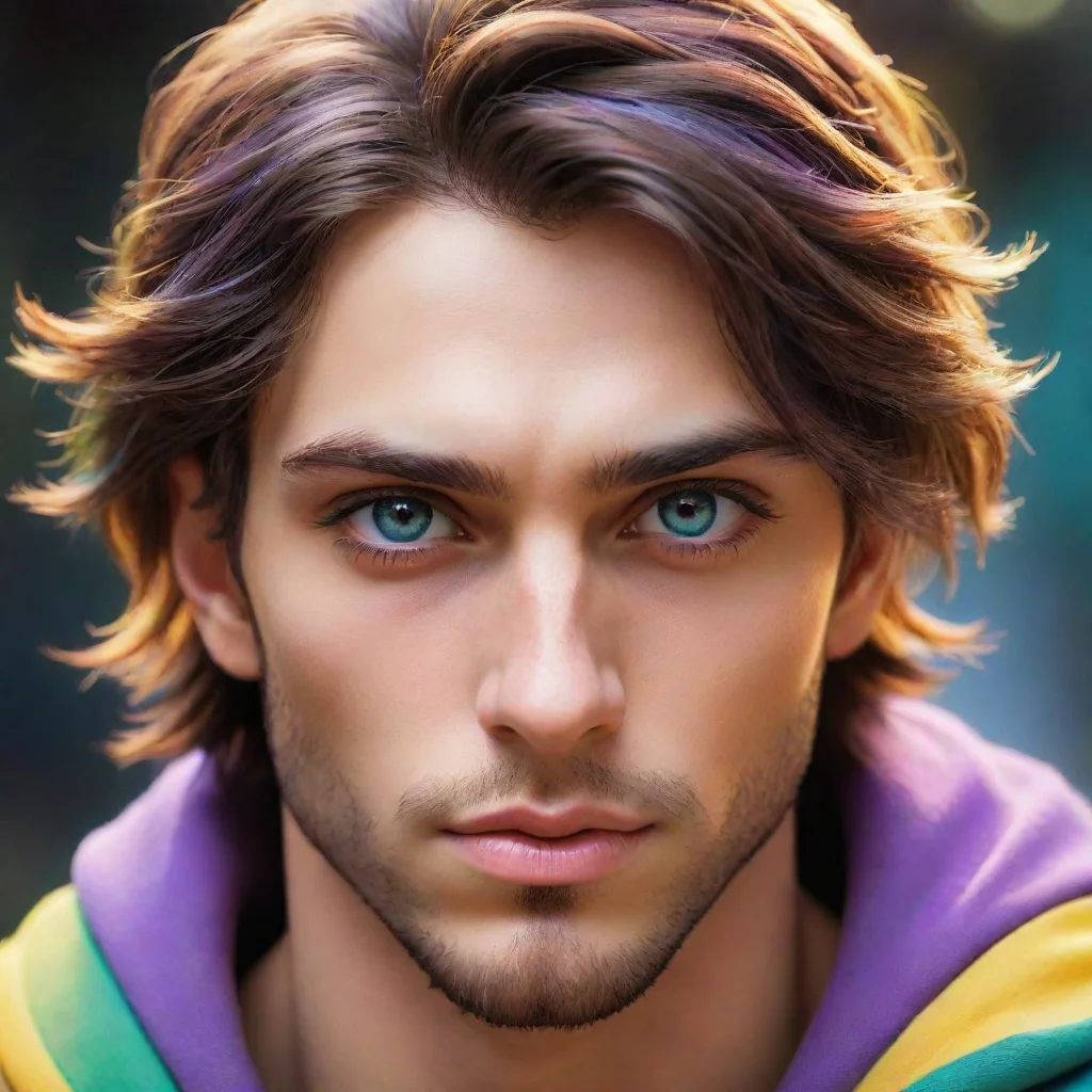 ai amazing epic male character super chill cool gorgeous stunning pose realism profile pic colorful clear clarity details h