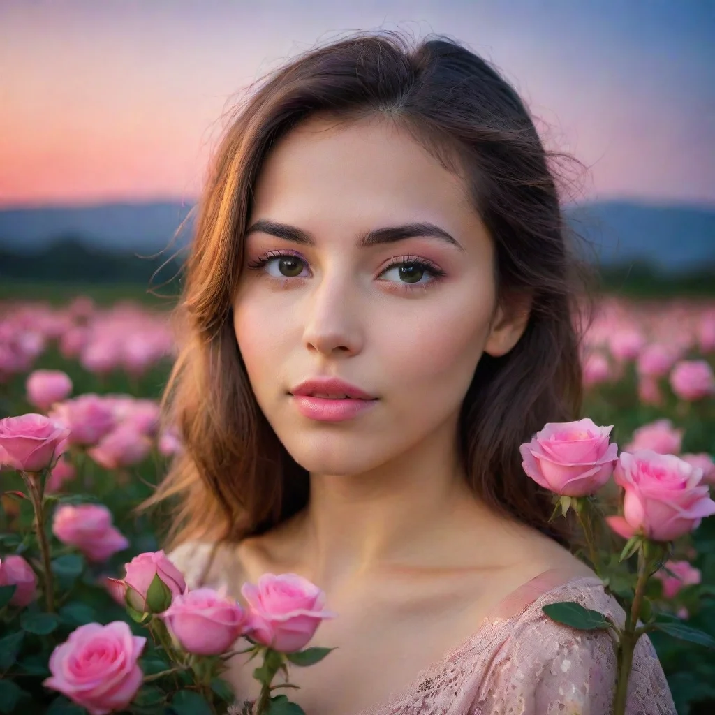 ai amazing estaci n primera flores rosas peque as con la luz de la luna anocheciendo awesome portrait 2