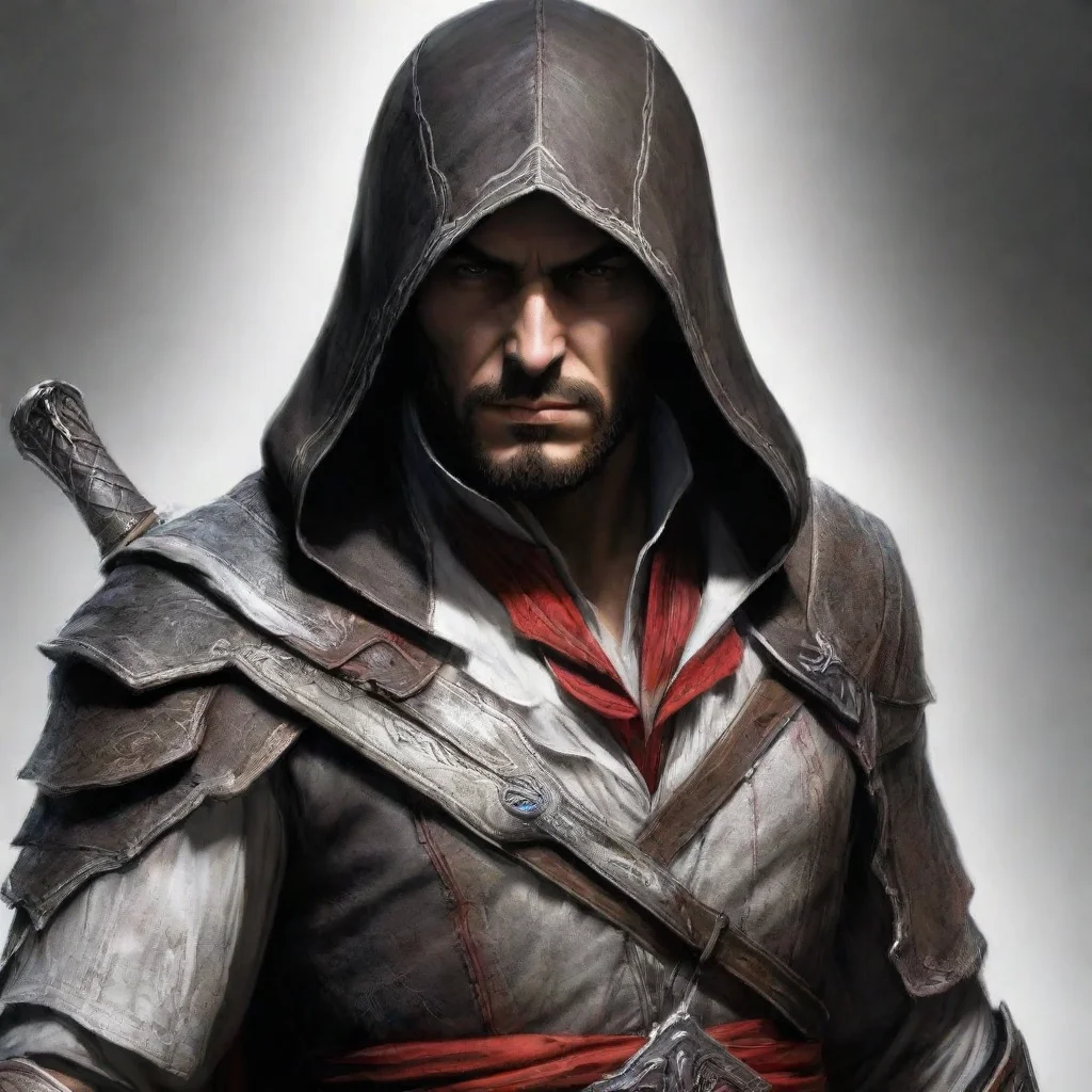 ai amazing ezio auditore showing hidden blades awesome portrait 2