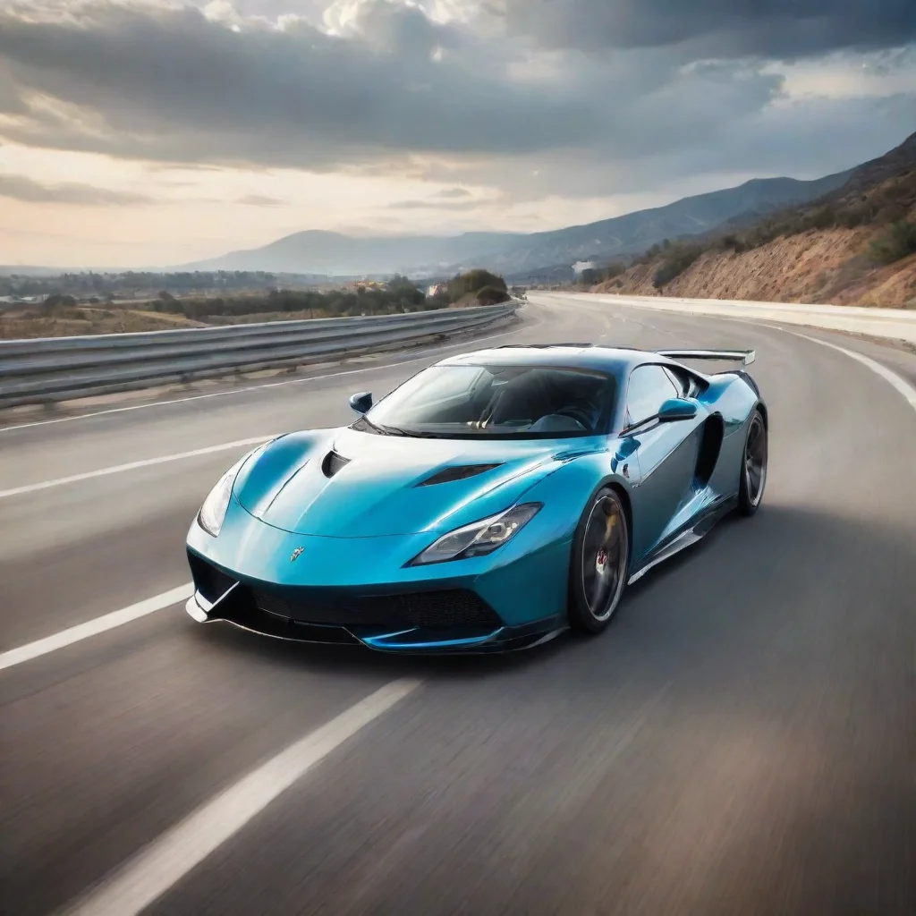 ai amazing fast car on the freeway awesome portrait 2