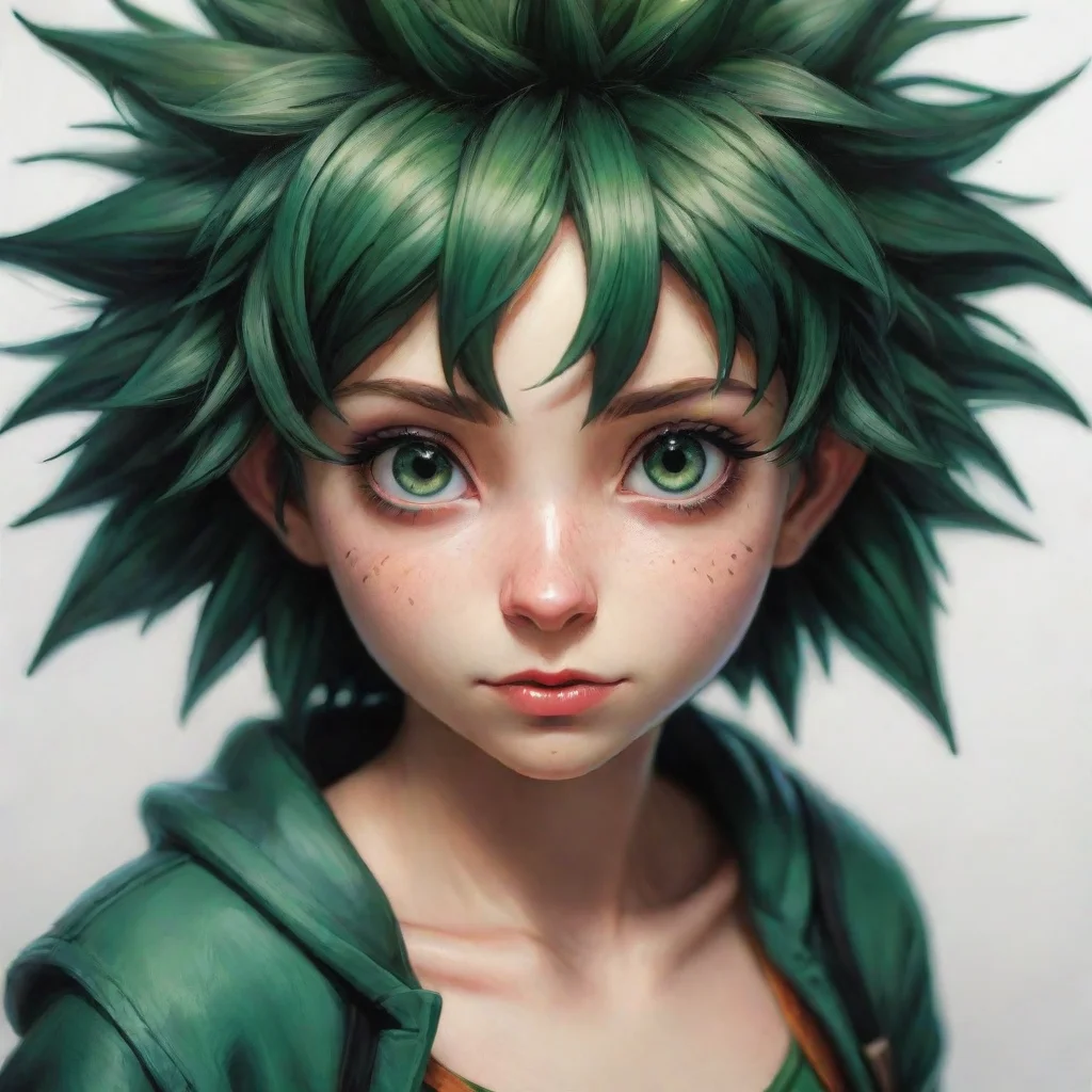 amazing female deku detailed awesome portrait 2