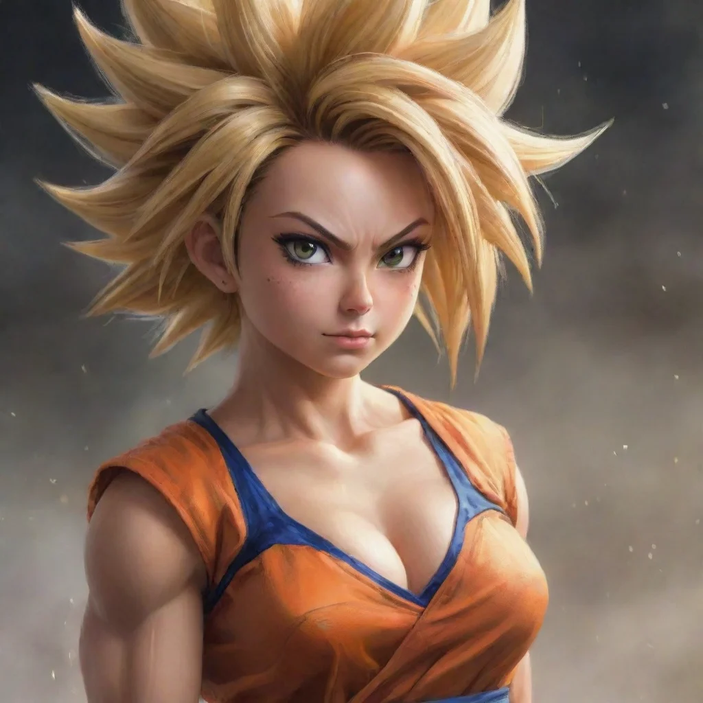 ai amazing female saiyan awesome portrait 2