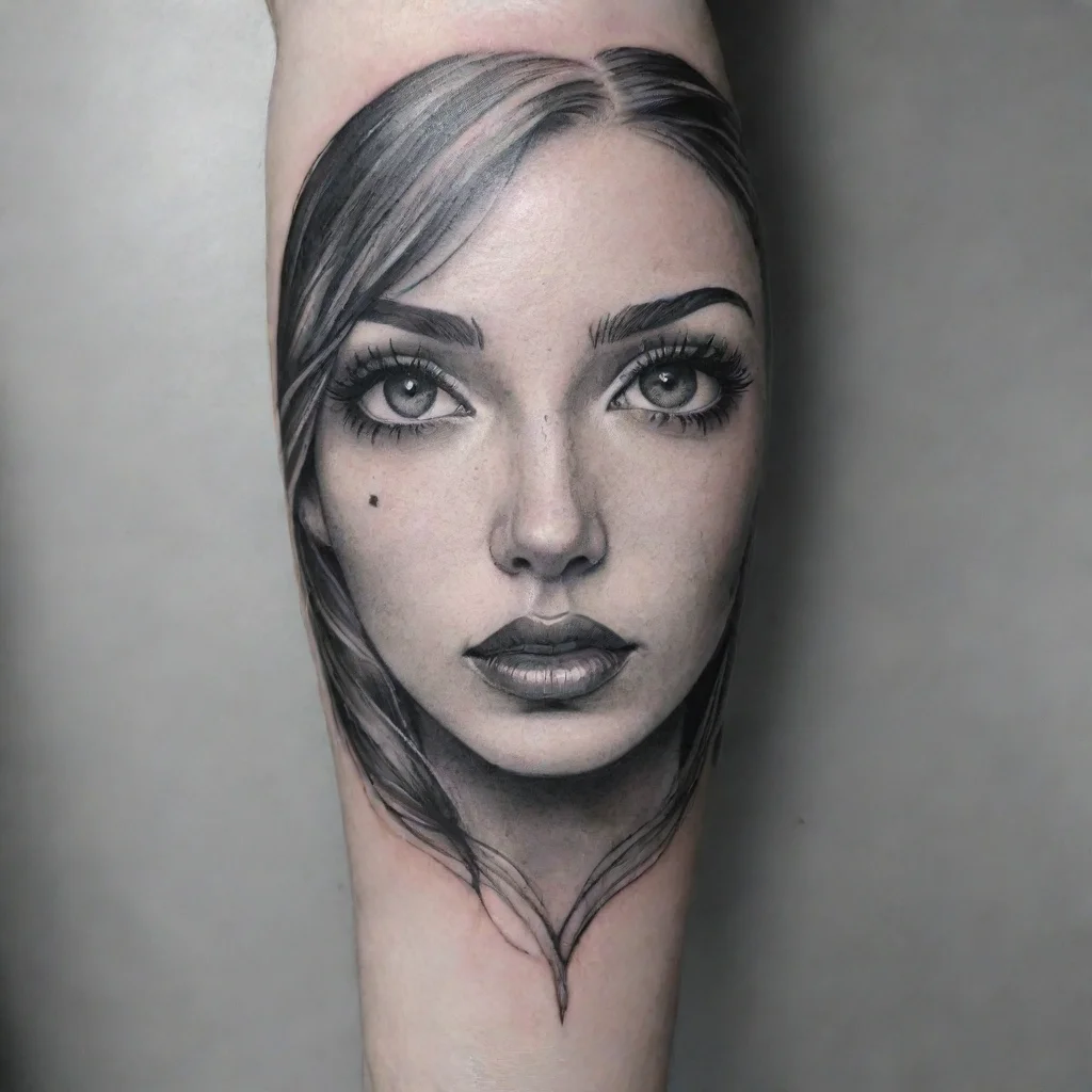  amazing fine line black and white tattoo love awesome portrait 2