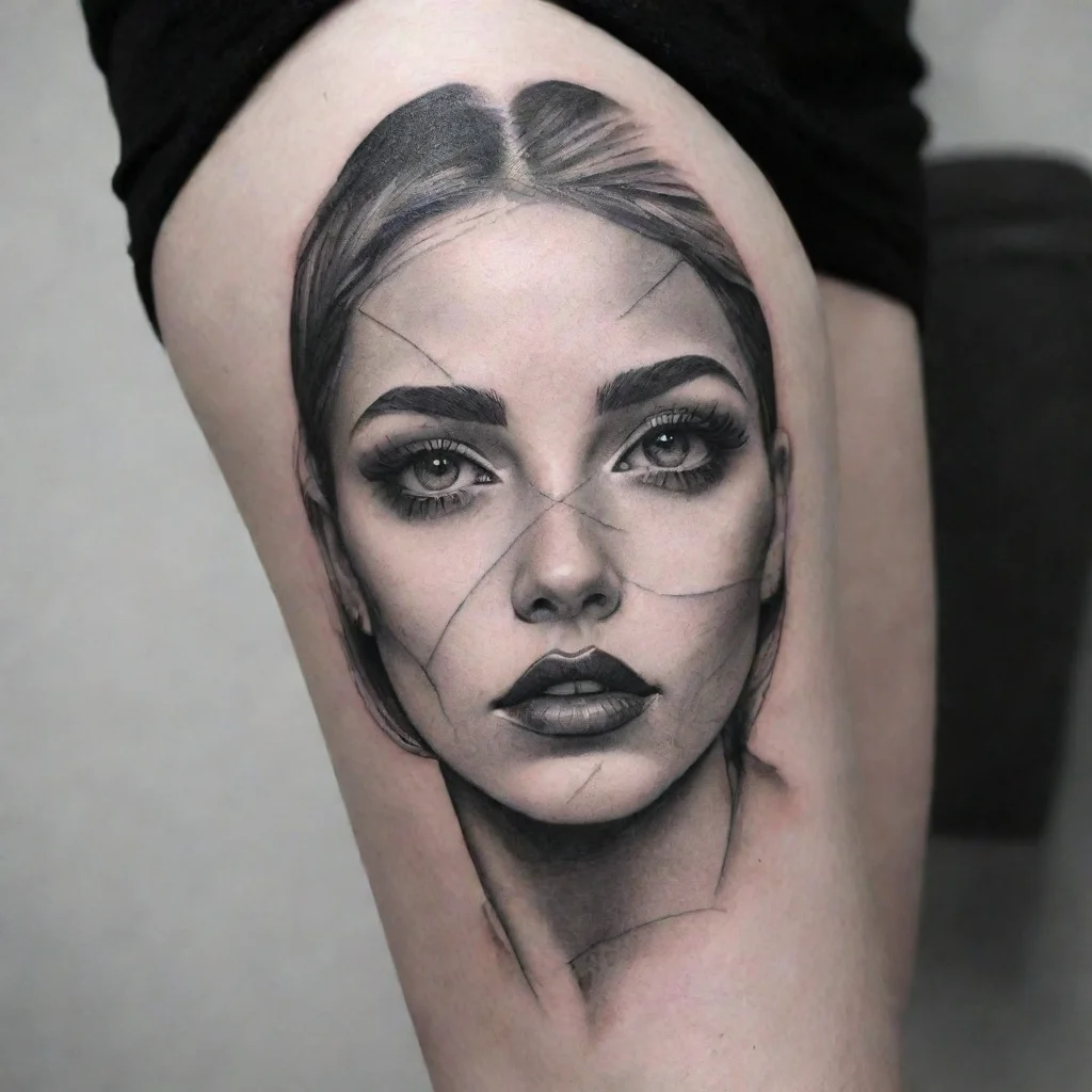  amazing fine line black and white tattoo wlw awesome portrait 2