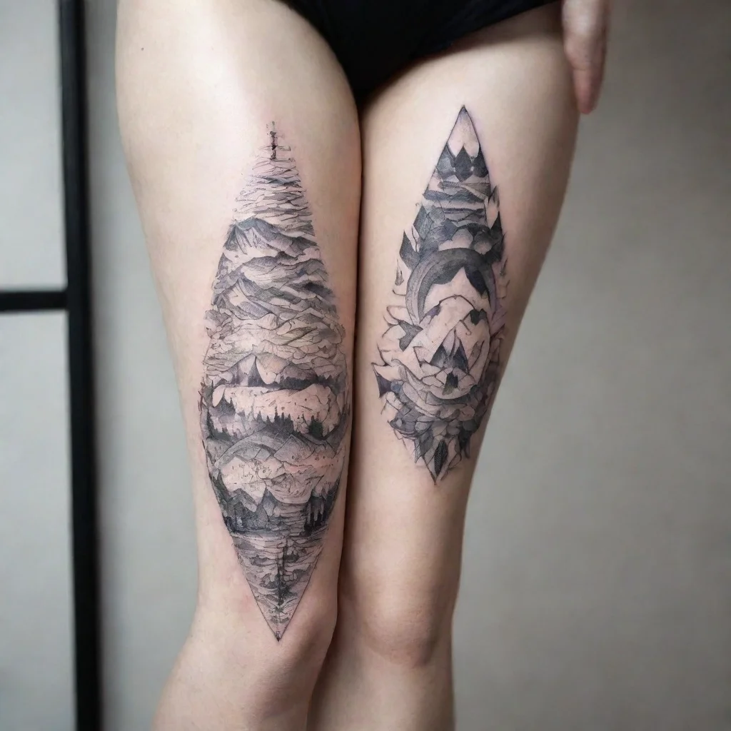  amazing fine line black and white tattoo