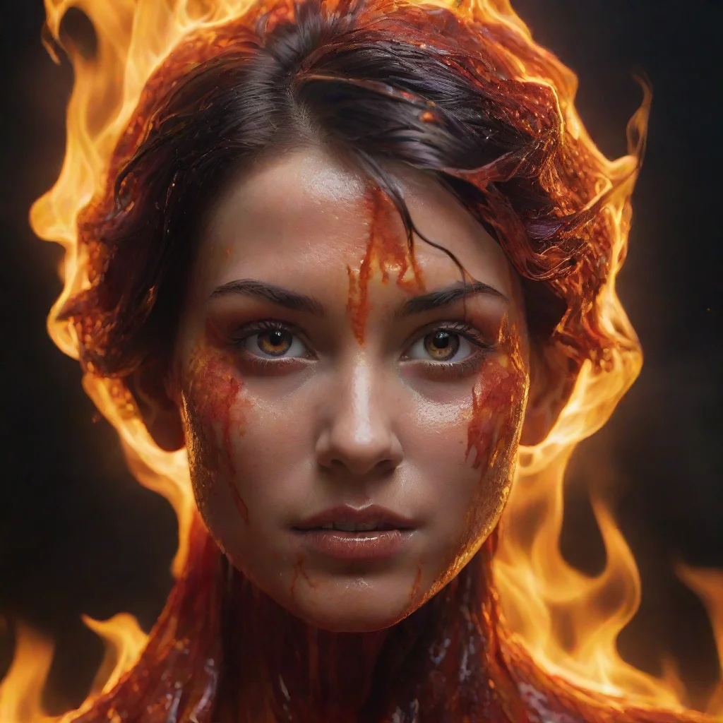 ai amazing fire slime awesome portrait 2 wide