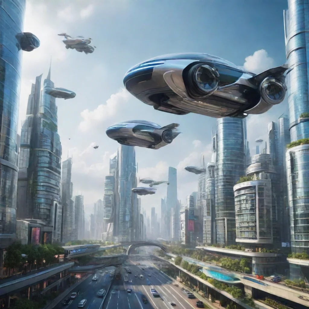 ai amazing futuristic city with flying cars awesome portrait 2
