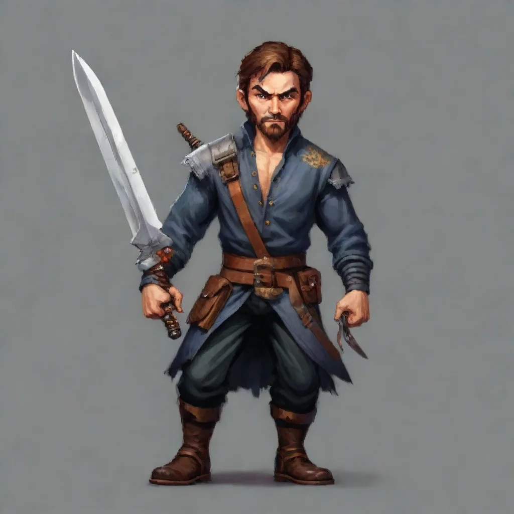 ai amazing game sprite man with knifa awesome portrait 2