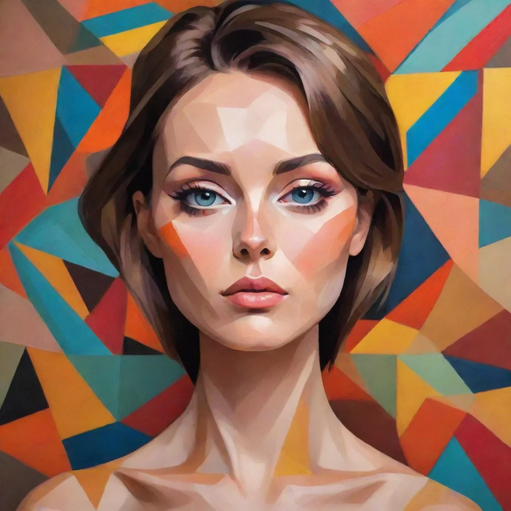 ai amazing geometric shapes design pattern awesome portrait 2