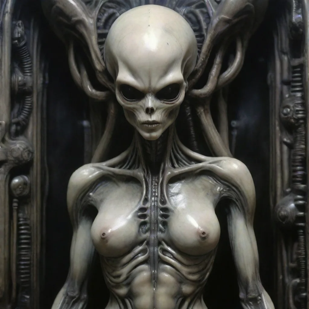 amazing giger alien standing discolored paleskin awesome portrait 2