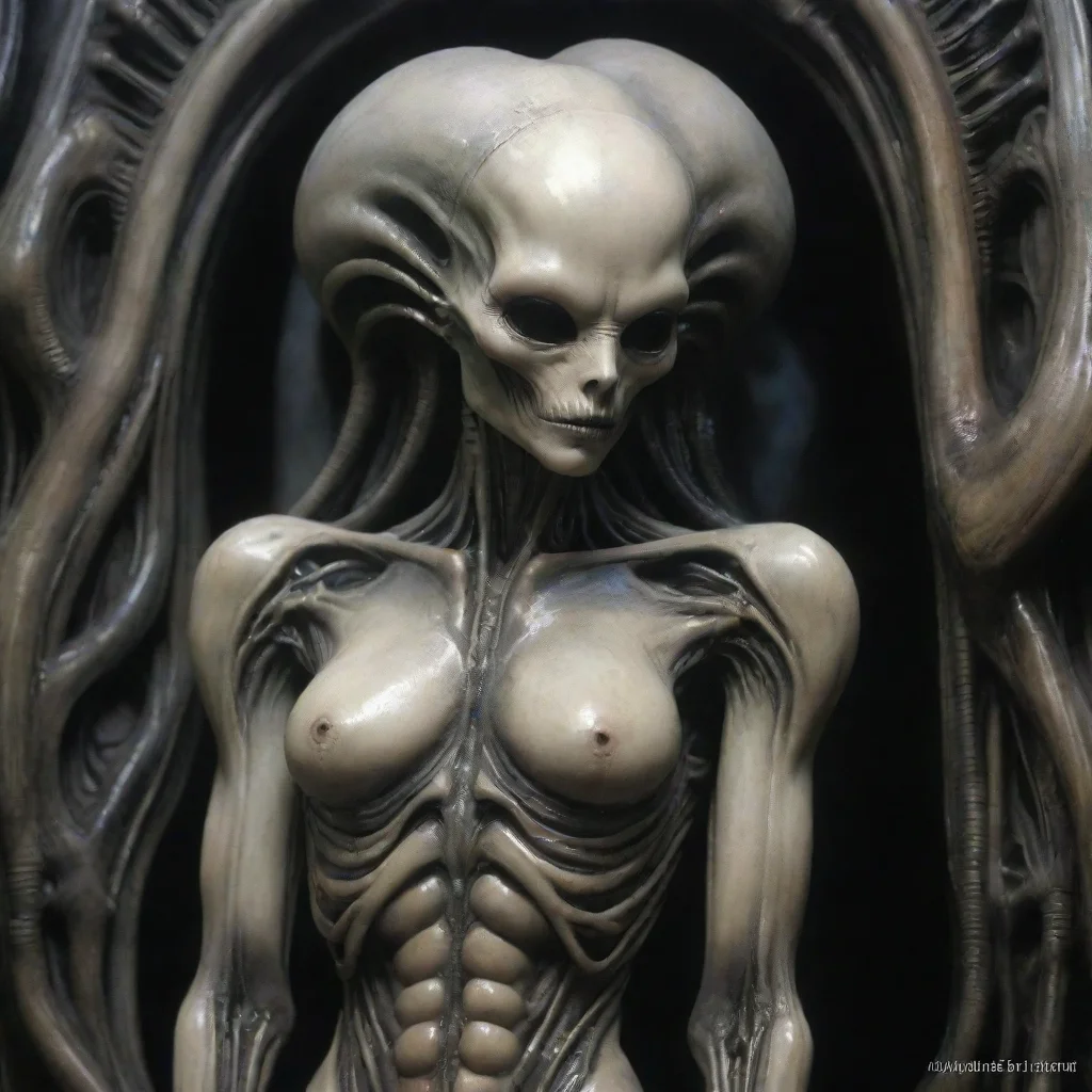 amazing giger alien standing tall discolored paleskin awesome portrait 2