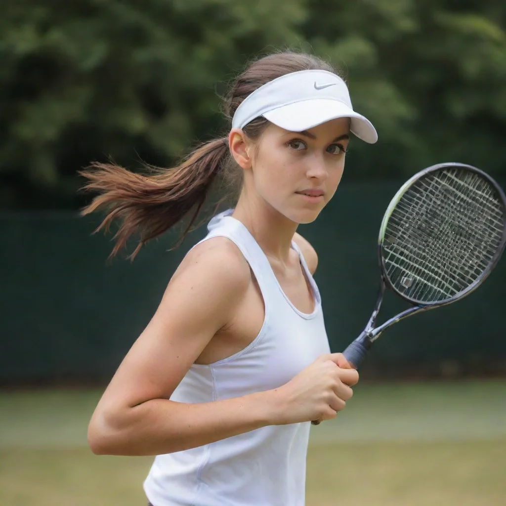 ai amazing girl play tennis awesome portrait 2