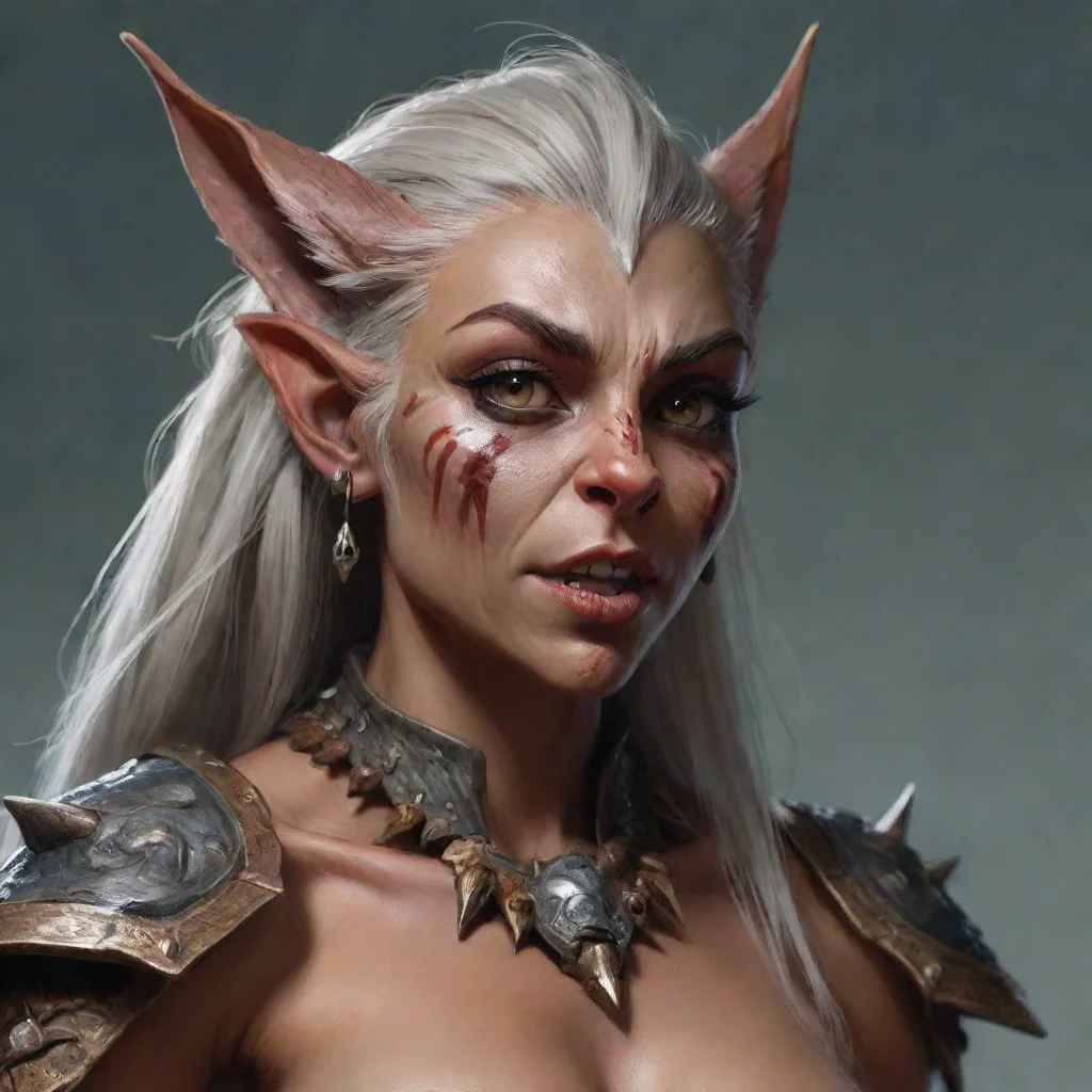 ai amazing gnoll bites high elf woman awesome portrait 2