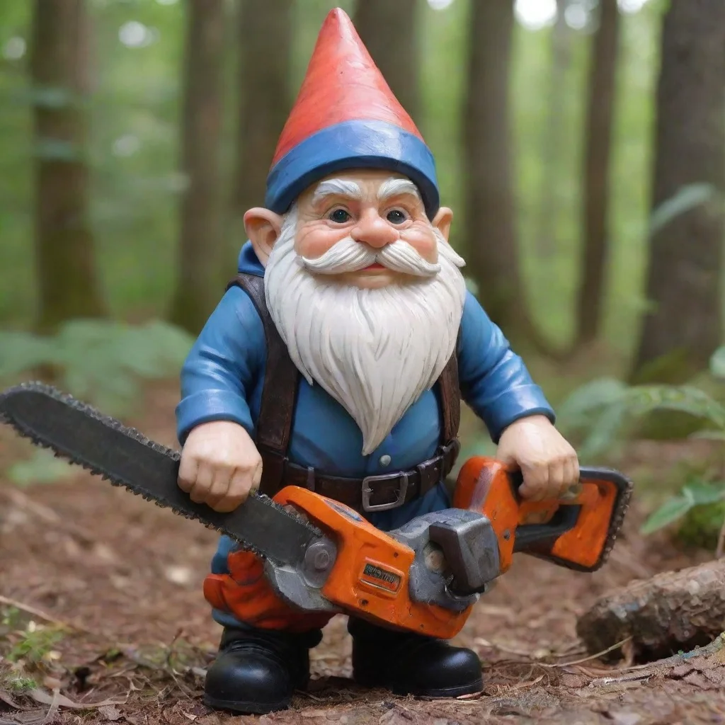  amazing gnome with chainsaw awesome portrait 2