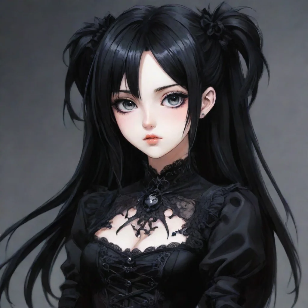  amazing goth anime girl awesome portrait 2