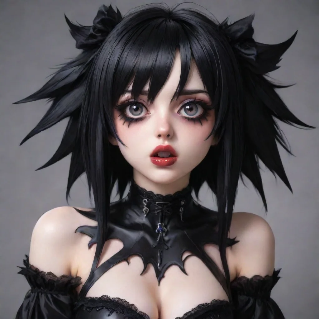 ai amazing goth chick ahegaoawesome portrait 2