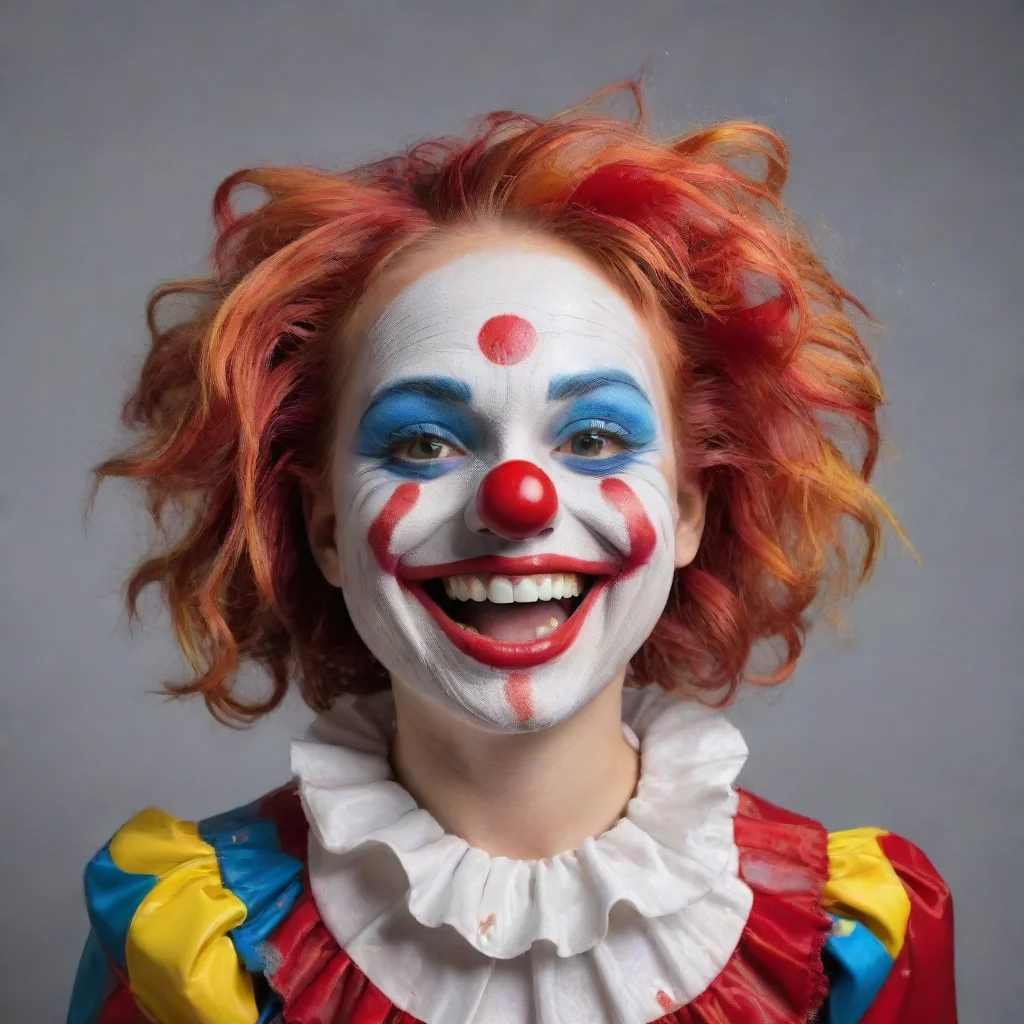 ai amazing happy clown girl pie in the face awesome portrait 2