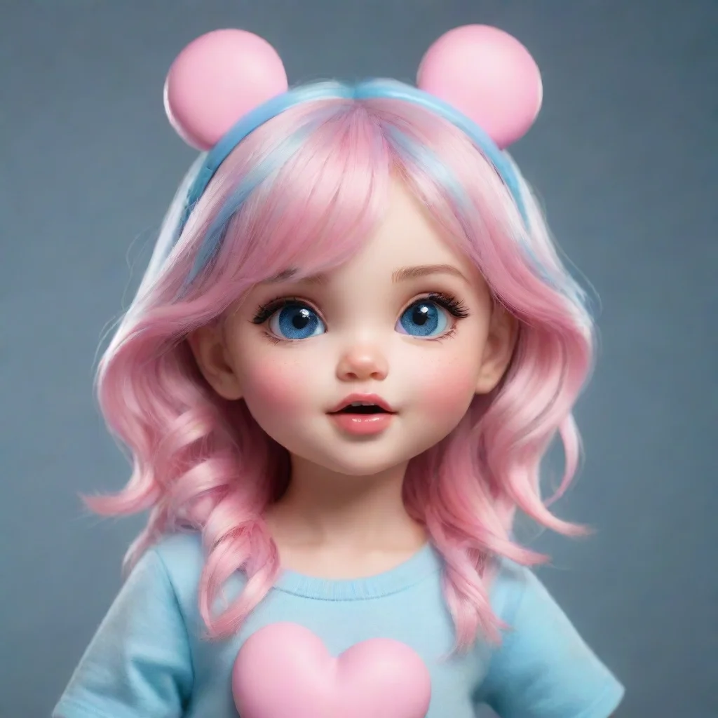 amazing heart emote babyblue and pink awesome portrait 2