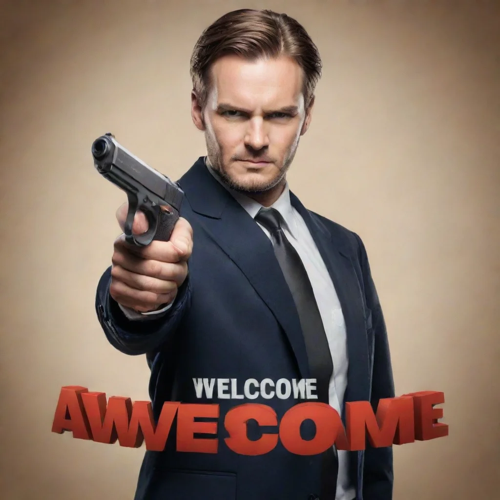ai amazing holding handguntext welcome awesome portrait 2