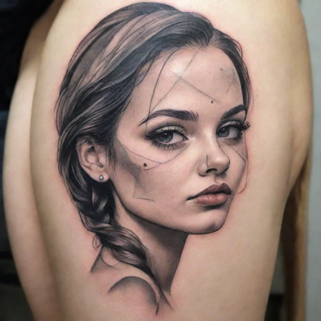 ai amazing i like girls fine line tattoo awesome portrait 2