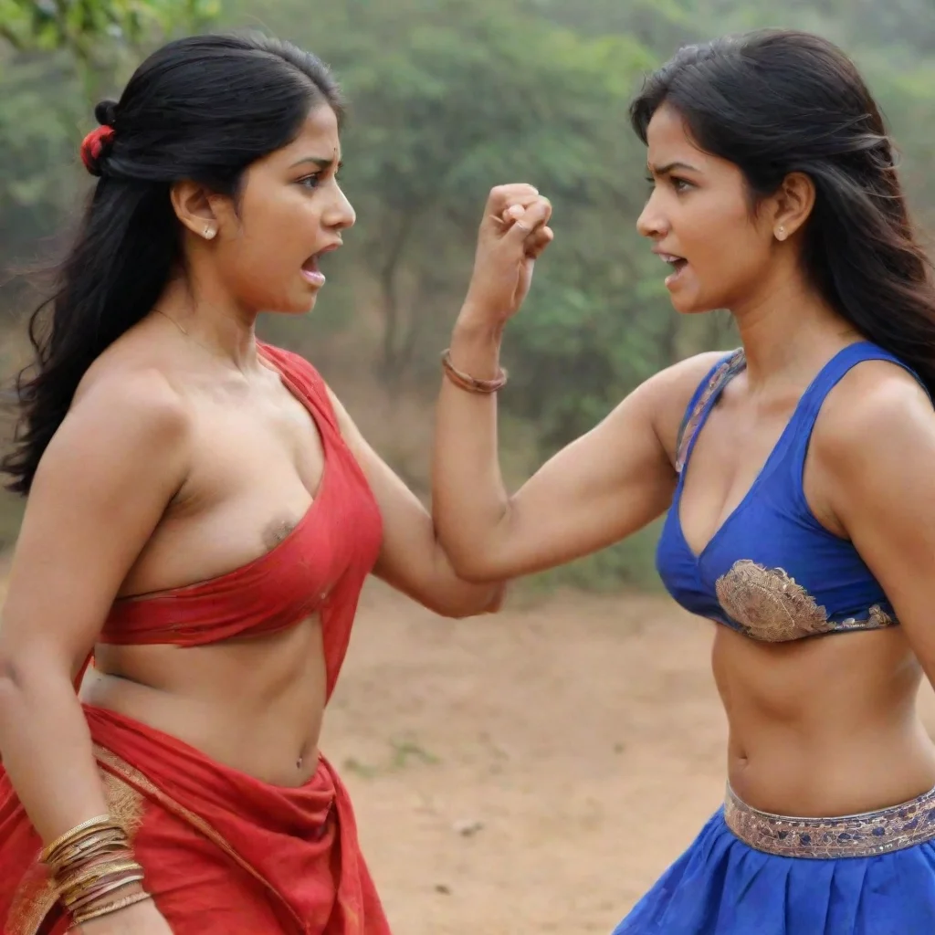 ai amazing indian women catfightawesome portrait 2