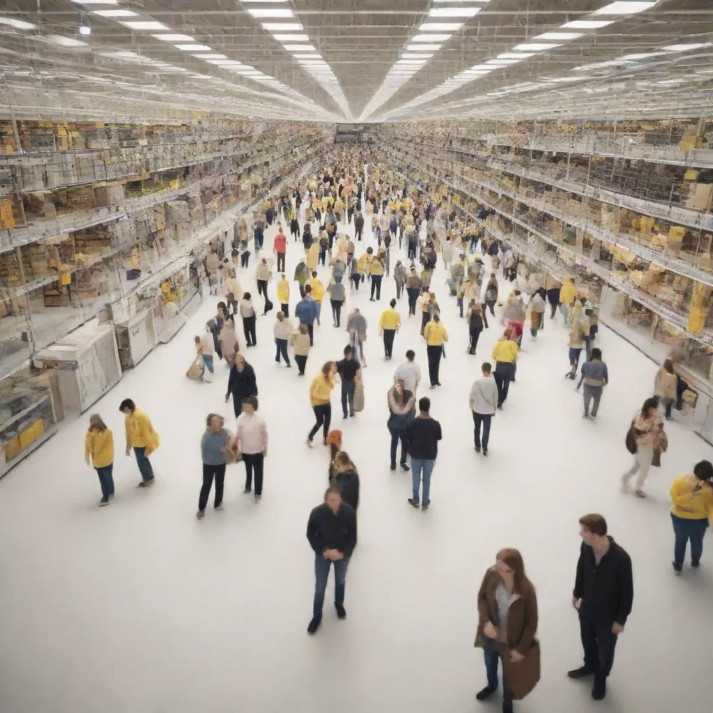 ai amazing infinite ikea store full of trapped people doomed to spend eternity wandering the store awesome portrait 2