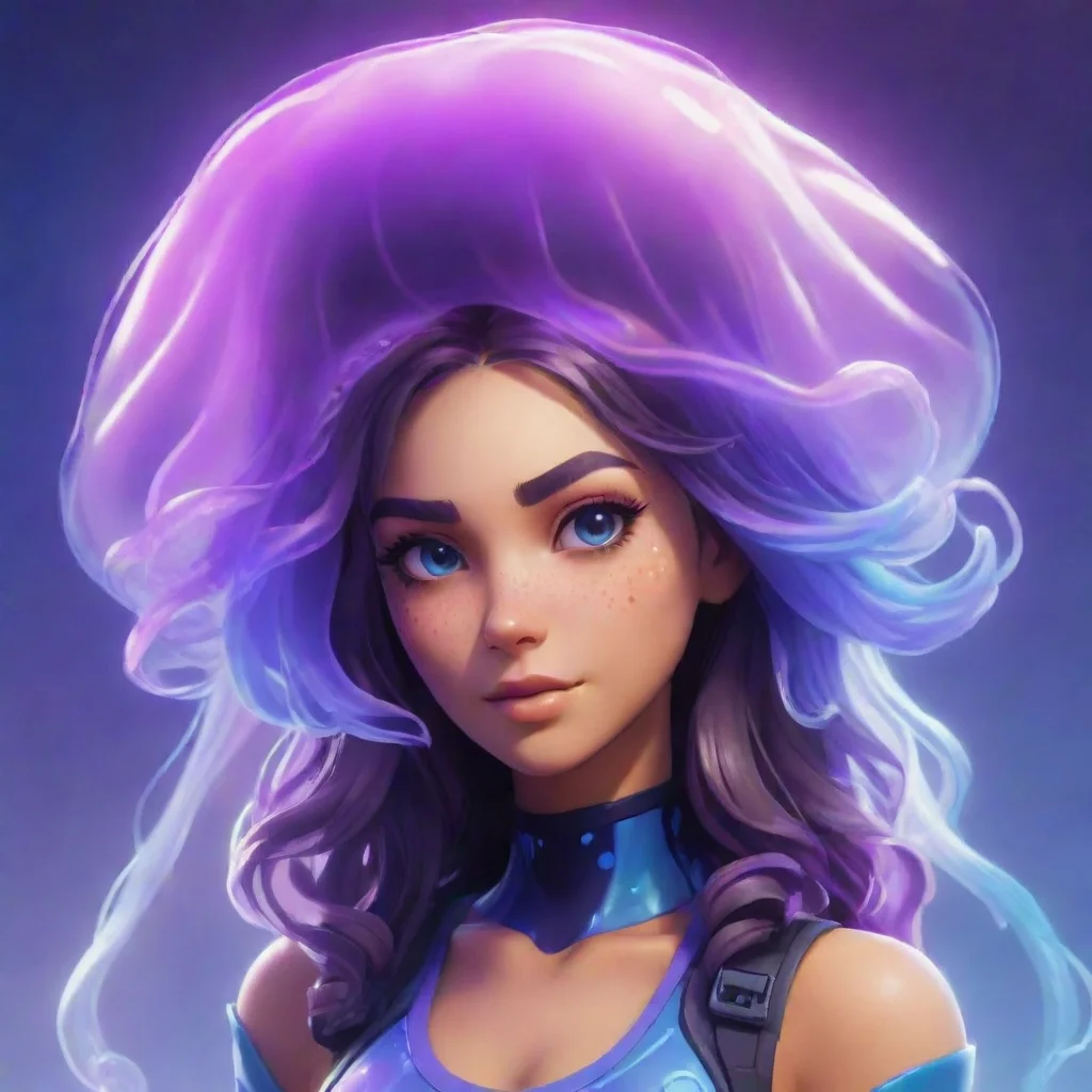 ai amazing jellyfish style fortnite girl skin awesome portrait 2 tall