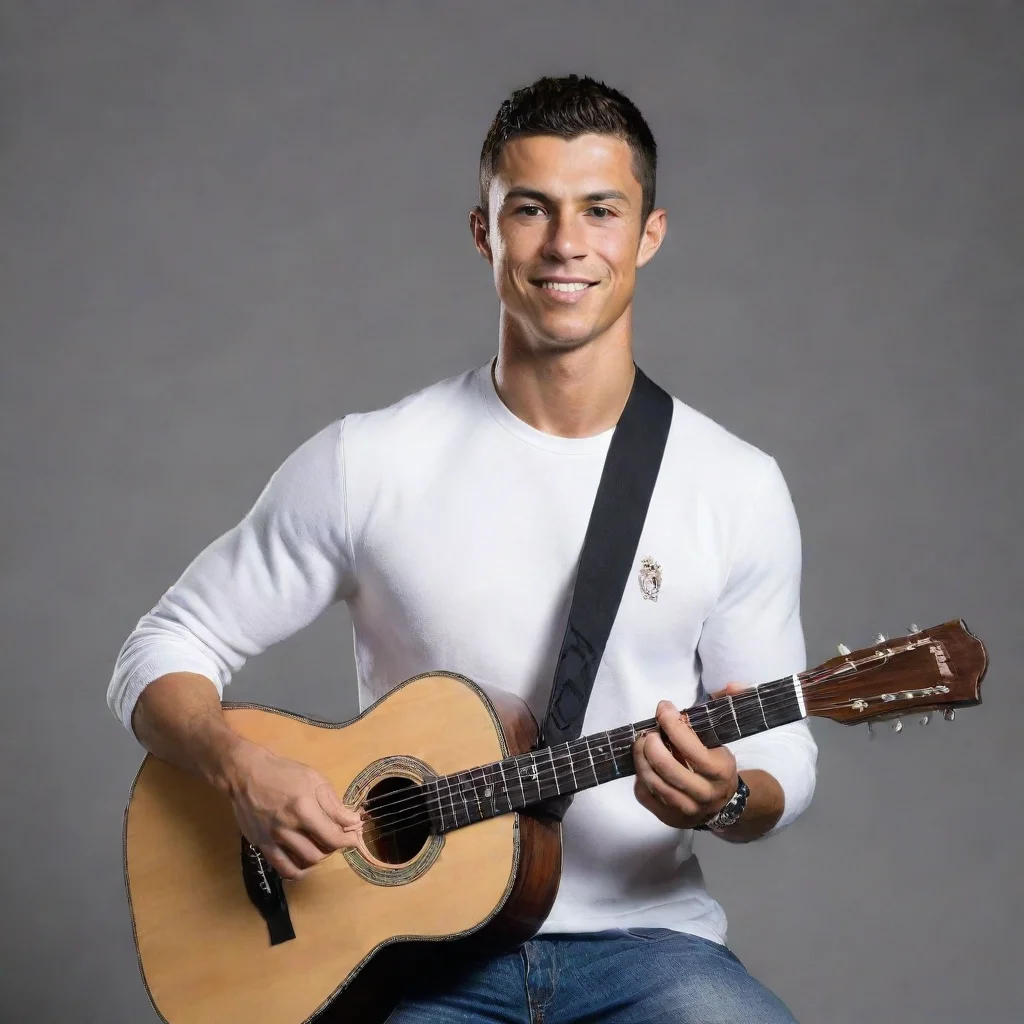 amazing jugador de futbolcristiano ronaldotocando una guitarraawesome portrait 2